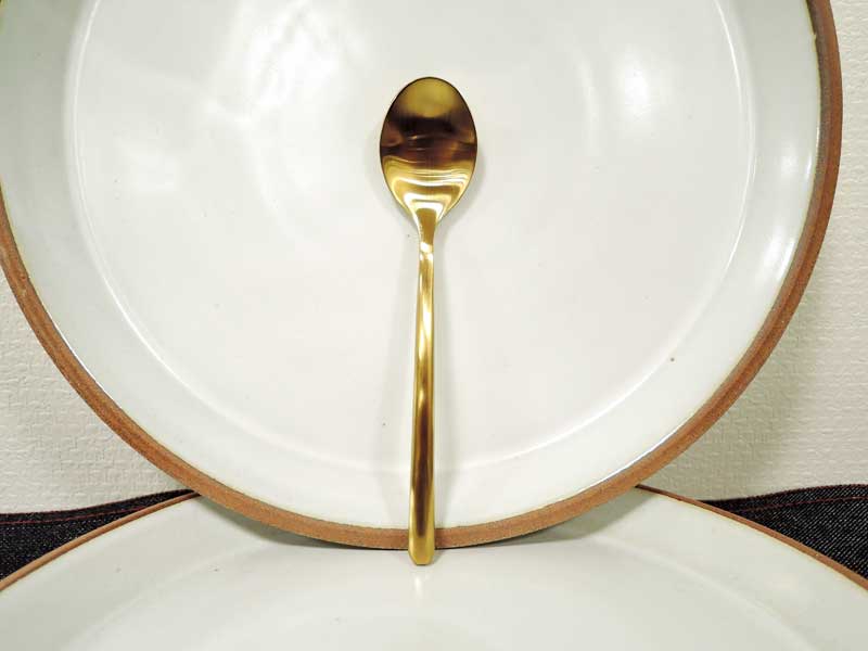 Gold Cutlery Dessert Spoon