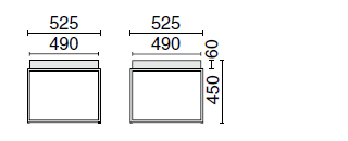 センターテーブルのサイズイメージ