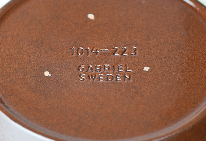 スウェーデン/GABRIEL（ガブリエル釜）/陶器のプレート／ビンテージ　詳細写真