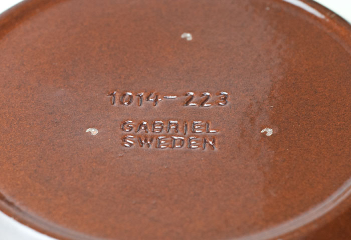 スウェーデン/GABRIEL（ガブリエル釜）/陶器のプレート　詳細写真