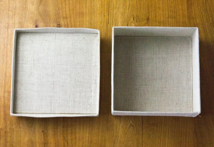 北欧で使われていた、布製の箱（ボックス）