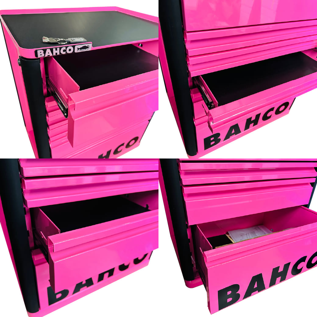 先行販売 BAHCO史上初のピンク】E72ツールキャビネット 引き出し6段