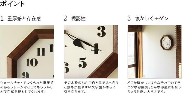 RIKI CLOCK 八角の時計