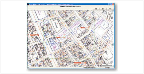 電子住宅地図の範囲印刷画面