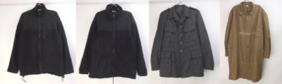 米軍ブラックフリース、デンマーク軍ウールジャケット、チェコ軍ワークコート