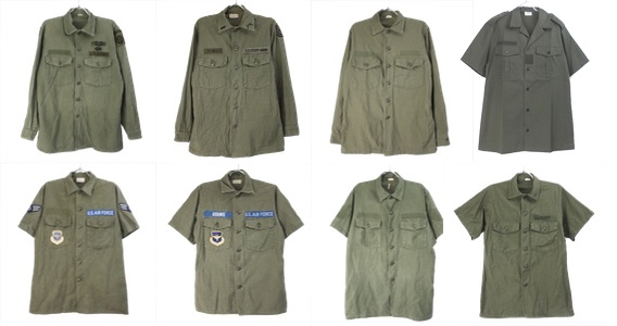 米軍コットンサテンのユーティリシャツ