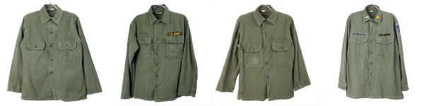 米軍60年代コットンサテンユーティリティシャツ