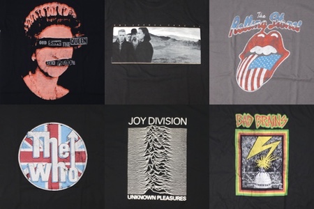 U2, Sex Pistols, Rolling Stones, Bad Brains, Joy Division オフィシャルバンドTシャツ