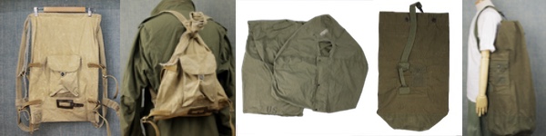米軍ダッフルバッグ、スリーピングバッグケース、ソビエト・ロシア軍リュック