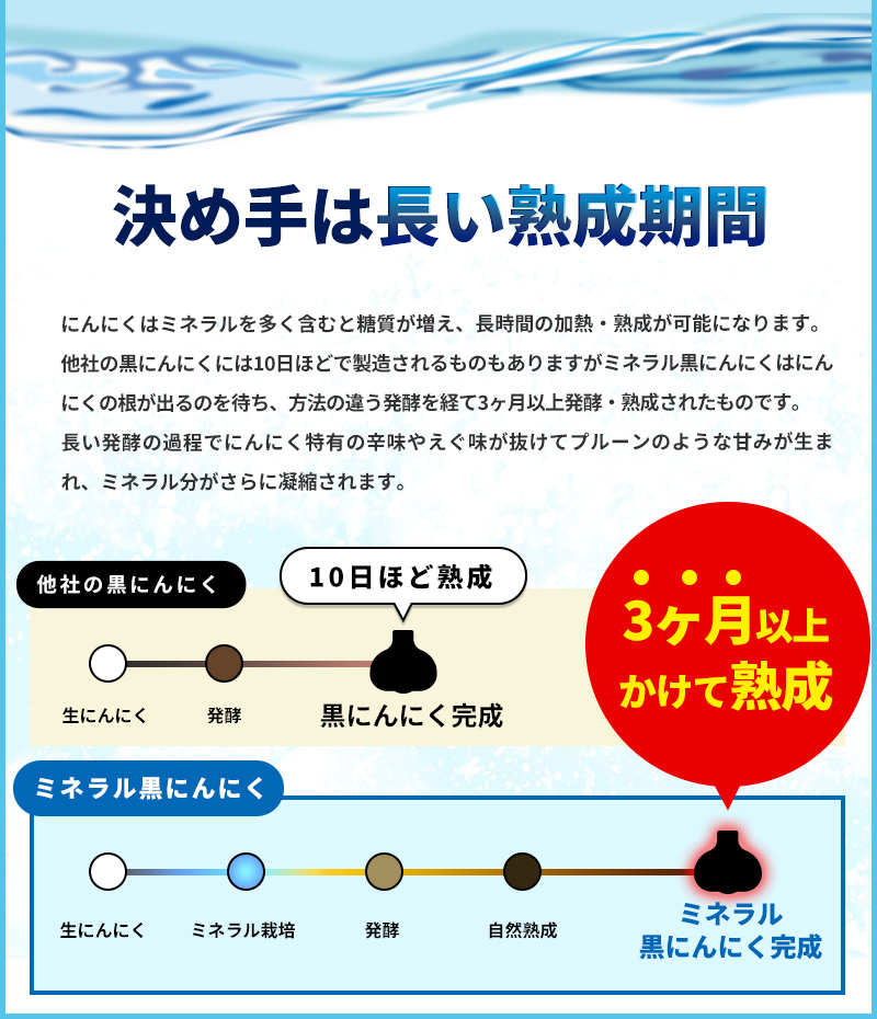 決め手は長い熟成期間