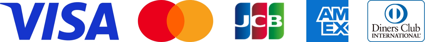 VISA,MasterCard,JCB,American Express,Diners Clu